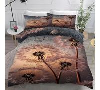 YZQGLHP Copripiumino 220x240 Dente Di Leone, Copripiumino Matrimoniale Gocce D'Acqua, Copripiumini Microfibra, Copripiumoni Morbido, con Cerniera, Copripiumone e 2 Federe 50x80 cm