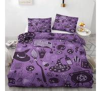 YZQGLHP Copripiumino una Piazza e Mezza 200x200 cm Magia & Stregoneria Biancheria da Letto per Adolescenti con Chiusura Lampo Morbido Traspirante Set Copripiumino in Microfibra