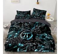 YZQGLHP Formula matematica Set Copripiumino Matrimoniale 200x250cm, Simbolo Pi grecoSet di Iancheria da letto Microfibra con 1 Copripiumino+ 2 Federe Cuscino letto 50x75