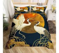 YZQGLHP Grue Set di Biancheria da Letto Decorativo Luna Set di Biancheria da Letto, 250 x 200 cm Copripiumino con Chiusura a Cerniera e Lacci Angolari + 2 Federe 50 x 80 cm