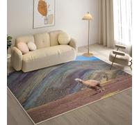 YZQGLHP Tappeto Cima Della Montagna, Tappeti Alpaca, Tappeto Ingresso Interno 80x120 cm Tappetino Antiscivolo Lavabile Morbido a Pelo Corto per Cucina, Salotto, Arredamento Casa
