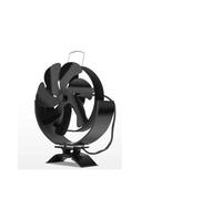 YZQOZKJH Ventilatore For Camino Nero A 7 Pale, Bruciatore Di Legna Multifunzione, Ecologico, Efficiente, Distribuzione Del Calore Domestico, Stufa Silenziosa