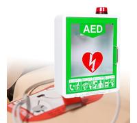 YZRDCXM AED Cabinet,AED Defibrillator Wall Mount Storage Cabinet, Cardiac Defibrillation Alarm Box First Aid Cabinet, Fits all Brands of AED Defibrillator,for Home Clinic Office Hotel