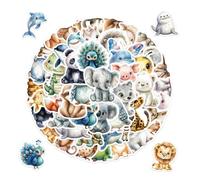 YZROHYI 100 Pezzi Stickers Animali per Bambini,Adesivi Animali Selvatici,Stickers Animali Del Bosco,Adesivi Bambini Attacca Stacca,Scrapbooking Adesivi Ricompensa,Etichette Adesive per Bottiglia