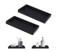YZROHYI 2 Pezzi vassoio bagno portaoggetti silicone 19.6x10.2x1.8 CM,Vassoio Rettangolare Decorativo,Vassoio Porta Profumi,Vassoio Portacandele,Vassoio Piccolo Cucina,Vassoio Porta Cosmetici