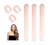 YZROHYI 3 PCS Heatless Hair Curler per Capelli,Arricciacapelli Senza Calore,Overnight Blowout,Curling Rods,Tubo Capelli Mossi,Bigodini Flessibili per Boccoli,Bigodini Morbidi per Dormire - Rosa