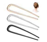 YZROHYI 3 Pezzi Forcine per Capelli A Forma di U,Fermagli per Chignon Francesi in Metallo,French Hair Pin,Forchetta per Capelli,Forcine per Chignon Eleganti,Fermacapelli Donna,Accessori Acconciature