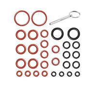 YZROHYI 31 Pezzi Chiave a Testa Ovale con Anello Portachiavi,O Ring Guarnizioni Silicone,Chiave Macchina da Caffè,O'Ring Idropulitrice,Chiavi a Testa Ovale Riparazione Rondella per Jura