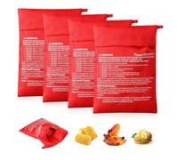 YZROHYI 4 Pezzi Sacchetto Cuoci Patate Microonde,Sacco Cuoci Patate Riutilizzabile,Potato Express,Potato Bag,Patatine Fritte Microonde,Sacchetti Cottura Forno,Contenitore per Patate al Forno