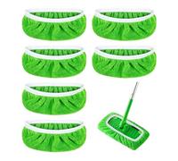 YZROHYI 6 Pcs Panni Microfibra per Swiffer,Panni Riutilizzabili Lavapavimenti,Panno Di Ricambio,Pannis Catturapolvere Lavabili,Panno Mop Microfibra Pavimenti,Pannis Cuscinetti per Mocio-25.5 x 11.5 cm
