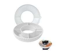 YZROHYI Ciotola per Snack Stanley,Vassoio per Snack In Silicone,Porta Snack con Coperchio per Stanley Cup,Piatti per Snack con 4 Scomparti per Caramelle,Accessori per Bicchiere Stanley per Popcorn