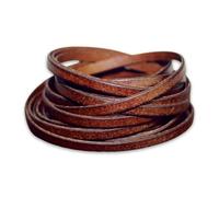 YZROHYI Cordino In Cuoio 5 Mm Piatto,Filo Cuoio per Bracciali,Laccio Cuoio per Collane,Corda In Pelle Marrone,Stringa Cuoio per Gioielli,Cinturino In Pelle,Cordoncino Piatto In Vera,Cordino Pelle