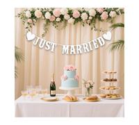 YZROHYI Ghirlanda Just Married Bandiera Mr&Mrs,Just Married Banner Matrimonio,Banner Mr&Mrs,Ghirlanda Festone Oggi Sposi,Striscione Bandierine Decorazioni Auto,Ghirlandas Nuziale Vintage per DIY