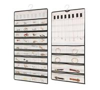 YZROHYI Porta Collane da Armadio,Portagioie da Appendere Al Muro,Appendi Orecchini da Parete,Hanging Jewelry Organizer,Organizzatore Collane con Ganci,Earring Holder per Braccialetto - Bianco