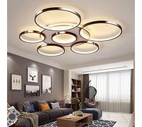 YZSJ Moderna LED Plafoniera Dimmerabile Con Telecomando Lampada Da Soffitto Metallo Acrilico Creativo Soggiorno Camera Stanza Dei Bambini Lampadario Sala Pranzo Illuminazione Da Cucina,D,110CM(106W)