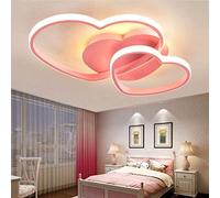 YZSJ Plafoniera LED Lampada Da Soffitto Dimmerabile Cuore Moderno Lampada Da Camera Per Bambini in Acrilico Con Telecomando Ragazze Dei Ragazzi Lampadario Di Cartone Animato Per Bambini Metallo,Rosa