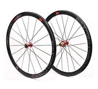 YZSMD Fibra di Carbonio Wheels Wheelst Wheelst Wheels Bike Rout Bike Set Front 2 Retro 4 Retro a Doppia Parete a Doppia Parete C/V Brano per Biciclette Freno (Colore: Silver Hub) ),