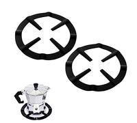 YZSZ, 2 pezzi nero Fornello rotondo, Supporto Riduttori per Fornelli, per Pentole per Cottura a Gas Wok Support Stand per fornelli a gas per caffè e moka con riduttore ad anello, 13.3 cm, D110130108