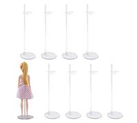YZSZ D110130160 8 Pezzi Supporto Bambola Trasparente Barbie in plastica Stand regolabile Durevole e non facile da rompere invecchiare per scaffale Orsacchiotto Ultraman i modelli sono fissi