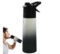 yztju Borraccia con nebulizzatore, 650 ml, a prova di perdite, leggera, con beccuccio per bere facilmente, per palestra, corsa, ciclismo, allenamento, sport all'aria aperta