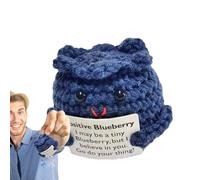 yztju Cipolla Blueberry Bunny Rabbit Crochet Doll - Adorabile giocattolo di peluche lavorato a maglia, decorazione felice fatta a mano | divertente vegetale cartone animato per la casa, l'ufficio, la