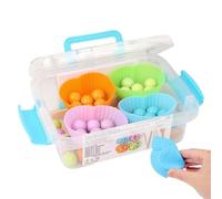 yztju Giocattoli educativi - Gioco educativo con graffette e Perline da Abbinare e filare | Giocattoli educativi per Natale, Ragazze, Pasqua, Viaggi, Compleanno e Aula