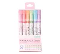 yztju Kurven-Textmarker-Set - 6 Formmarker | Lustige Kurvenmarker für Erwachsene, Jugendliche und Kinder | Zum Kartengestalten, Malen, Schreiben, Zeichnen, Lernen und für Kunstprojekte