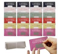 yztju Love Scratch Cards - 24 Messagni nascosti Coupon Coppia romantica Coppia di giochi di gioco per celebrazione Fun | Biglietti cancellabili di San per l'anniversario di matrimonio, festa di co