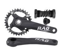 yztju Mountainbike Kurbelsatz | 170mm Hohl integrierte für Einfachgang Fahrräder - Einer Anti-Kettenfall-LÖSUNG und Kompatibilität Einem abwechselnden Zahnmuster Tretlagerzahnkranz für Radfahrer