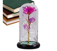 yztju roseNight Light- Rainbow Artificial Forever flowerOrnament, Romantic roselightUp Flowers Exquisite for Wife Daughter | Proposal Engagement Gift, Wedding Stocking Stuffer, New Home Gift, Prom