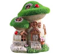 yztju Solar Fairy House, Illuminazione Fata Solare Esterni,Figura Di Resina Di Cottage Carina - Luce A LED Per Cortile Per Prato Da Giardino, Ornamenti Del Portico, Arredamento Per Esterni