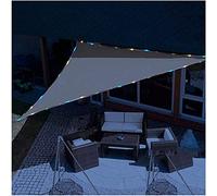 YZU Vela Ombreggiante Triangolare Impermeabile con Luci A LED, Protezione Solare 95% Anti Raggi UV Respirante Tenda A Vela per Giardino Esterno Terrasse, Grigio,3.6x3.6x3.6m(11.8x11.8x11.8ft)