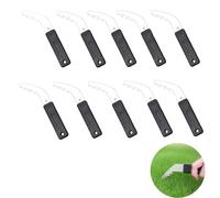 Yzufyys Estrattore portatile per erbacce, in acciaio inox, con impugnatura comoda, per giardini, prati e aiuole (10 pezzi)