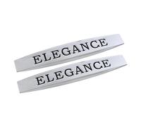 yzw6688 2 pezzi 3D metallo auto lato anteriore parafango distintivo dell'emblema decalcomanie accessori blu efficienza compatibile con W204 C200 E200 adesivo eleganza (Color : ELEGANCE)