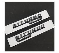 yzw6688 Adesivo distintivo for bagagliaio posteriore for auto nero cromato 3D in ABS Logo GLC 43 BITURBO 4MATIC Emblema compatibile con accessori GLC43 / X253 (Color : Fender Black 2pcs)