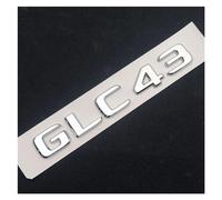 yzw6688 Adesivo distintivo for bagagliaio posteriore for auto nero cromato 3D in ABS Logo GLC 43 BITURBO 4MATIC Emblema compatibile con accessori GLC43 / X253 (Color : GLC43 Chrome Silver)