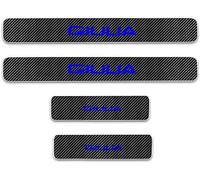 YZWDSFP 4 Pezzi Battitacco Adesivi Soglie Porte in Fibra di Carbonio per Alfa Romeo Giulia, Batticalcagno Porta Soglia Sticker per Auto AntiGraffio, Decorativi Accessori,B/Normal-Blue