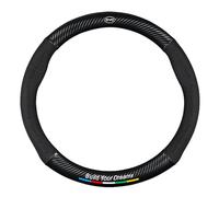 YZWDSFP Coprivolante in Pelle per BYD Seal, Copri Volante Antiscivolo Traspirante Durevole, Auto Protezione Custodia Volante Cover, Accessori Auto Interno,O-Black