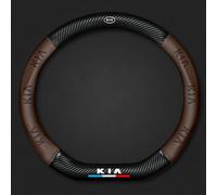 YZWDSFP Coprivolante in Pelle per Kia Sportage R, Copri Volante Antiscivolo Traspirante Durevole, Auto Protezione Custodia Volante Cover, Accessori Auto Interno,Brown-D