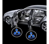 YZWDSFP Luci Proiettore Porta Auto per Mitsubishi Cross/Outlander/L200/Pajero, Lampada Emblema D'ingresso Porte per Auto, Luce LED di Benvenuto Illuminazione Accessories,A Black-4