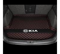 YZWDSFP Tappetini per Bagagliaio Auto per KIA Sportage 2022-2024, in Pelle Impermeabile Antiscivolo Tappetino Bagagliaio Antipolvere, Vasca Baule Protezione Interni Accessori, Black Red