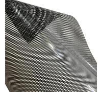 YZWHKJ Pellicola Wrapping Auto Carbonio 50 cm x 200/300 / 500cm Faro Tinta Nero Perforato Rete Mesh Come la Mosca Occhio colorazione legale(Black,30cm x 106cm)