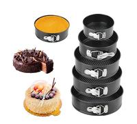 YZWHKJ Tortiera Cerniera,Tortiera Apribile Teglia da Forno Antiaderente in Metallo con Fondo Rimovibile, Stampo for Pizza Rotondo, teglia da Forno for Pane, Accessori da Cucina(9inch)