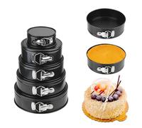 YZWHKJ Tortiera Cerniera,Tortiera Apribile Teglia for Torta Rotonda Antiaderente a Prova di perdite da 12/14/16/18/20/22/24 cm con Fondo Rimovibile, stampi da Forno, Accessori da Cucina(16 CM)