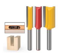 YZWRWRMKTB 1/4 Shank 2-in-1 Woodworking Milling Cutter Trimming Machine Slotting Tool 1Pcs(6.35x11x30mm Yellow)