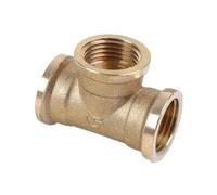 YZWRWRMKTB 1Pc Pneumatic Brass Pipe fitting Male-Female Thread conversion 1/8" 1/4" 3/8" Tee Type copper water oil gas (1l8 M-M-M)