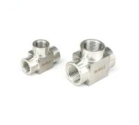YZWRWRMKTB 1pc Pressure 4000 PSI M20x1.5 Metric Thread Female Tee 3 Way Pipe Fitting 304 Stainless Steel Water Gas Oil