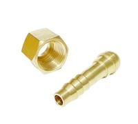 YZWRWRMKTB 8mm Hose Barb OD To M14x1.5 Metric Female Left Hand Thread Brass Pipe Fitting Union Connector