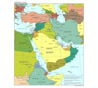 YZWRWRMKTB Biblical Times Middle East Map - Ancient & Modern Borders Comparison Poster, Laminated for Classroom, Church, Homeschool(Unframed,16x24inch(40x60cm))