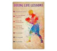 YZWRWRMKTB Boxing Gym Motivational Canvas | Life Lessons from the Ring - Discipline, Heart & Respect | Wall Art for Boxing Club, Dojo or Training Facility(Unframed,16x24inch(40x60cm))